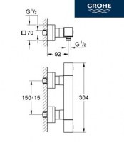 GROHE TERMOSTATICA GROHTHERM CUBE